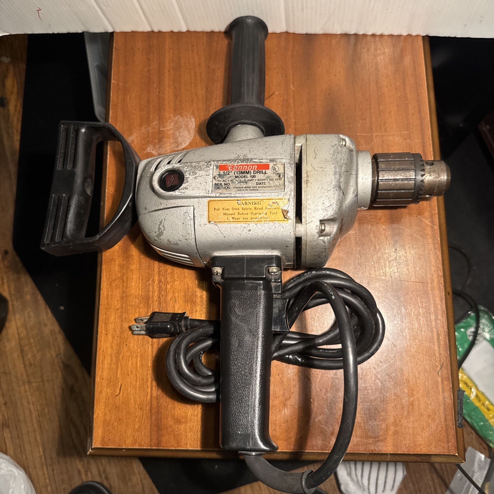 CANNON 1/2 13 MM DRILL MODEL 120 115V AC 60 MZ 6AMP 650W 550 RPM TESTED WORKS