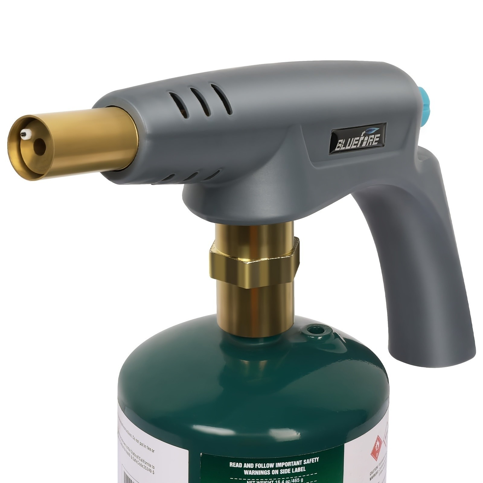 BLUEFIRE Powerful Propane Torch Head, Trigger Start Mapp Gas Turbo Torch
