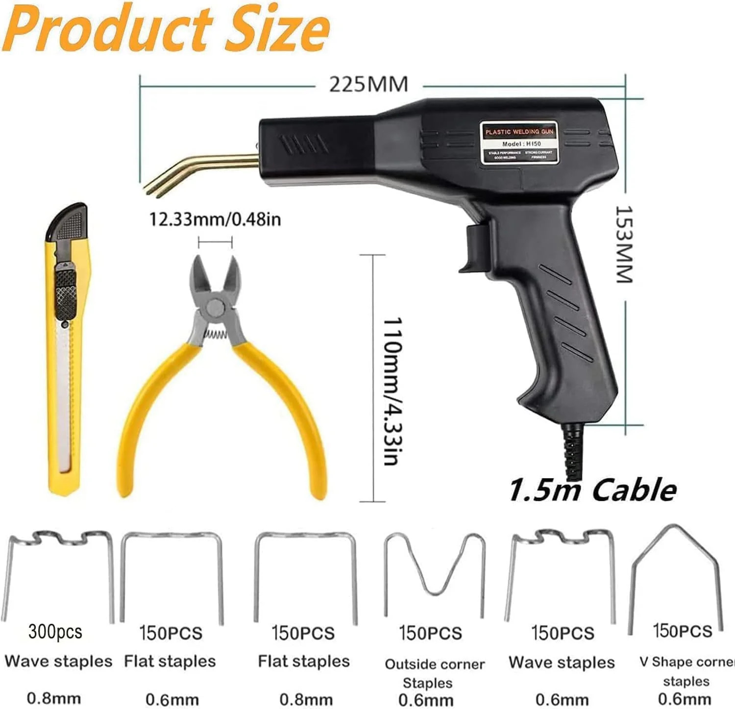 Plastic Welding Machine Car Bumper Repair Kit,Hot Stapler Plastic Repair Welder