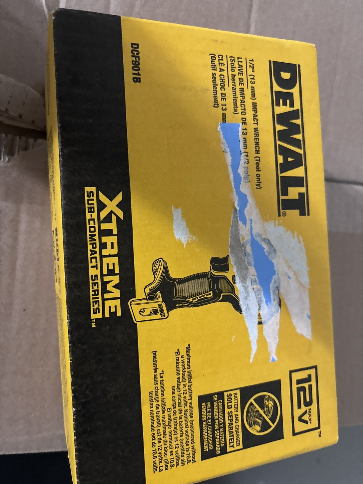 DEWALT DCF901B 12V 1/2 inch Impact Wrench