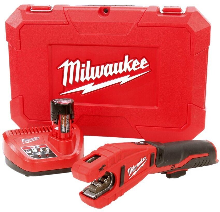 Cordless Copper Tubing Cutter Kit 12 Volt Lithium Ion 1.5Ah Battery Milwaukee