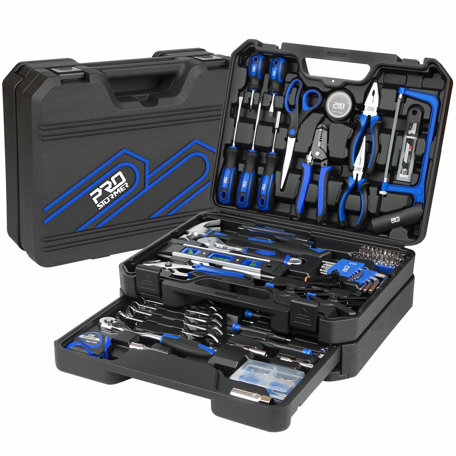 Prostormer 269-Piece Tool Set, Complete Home Kit, Blue
