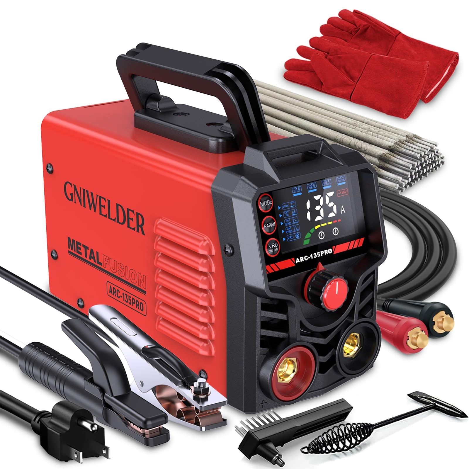 Mini Stick Welder 110V – Portable Arc Welder for DIY Repairs, Includes Gloves &