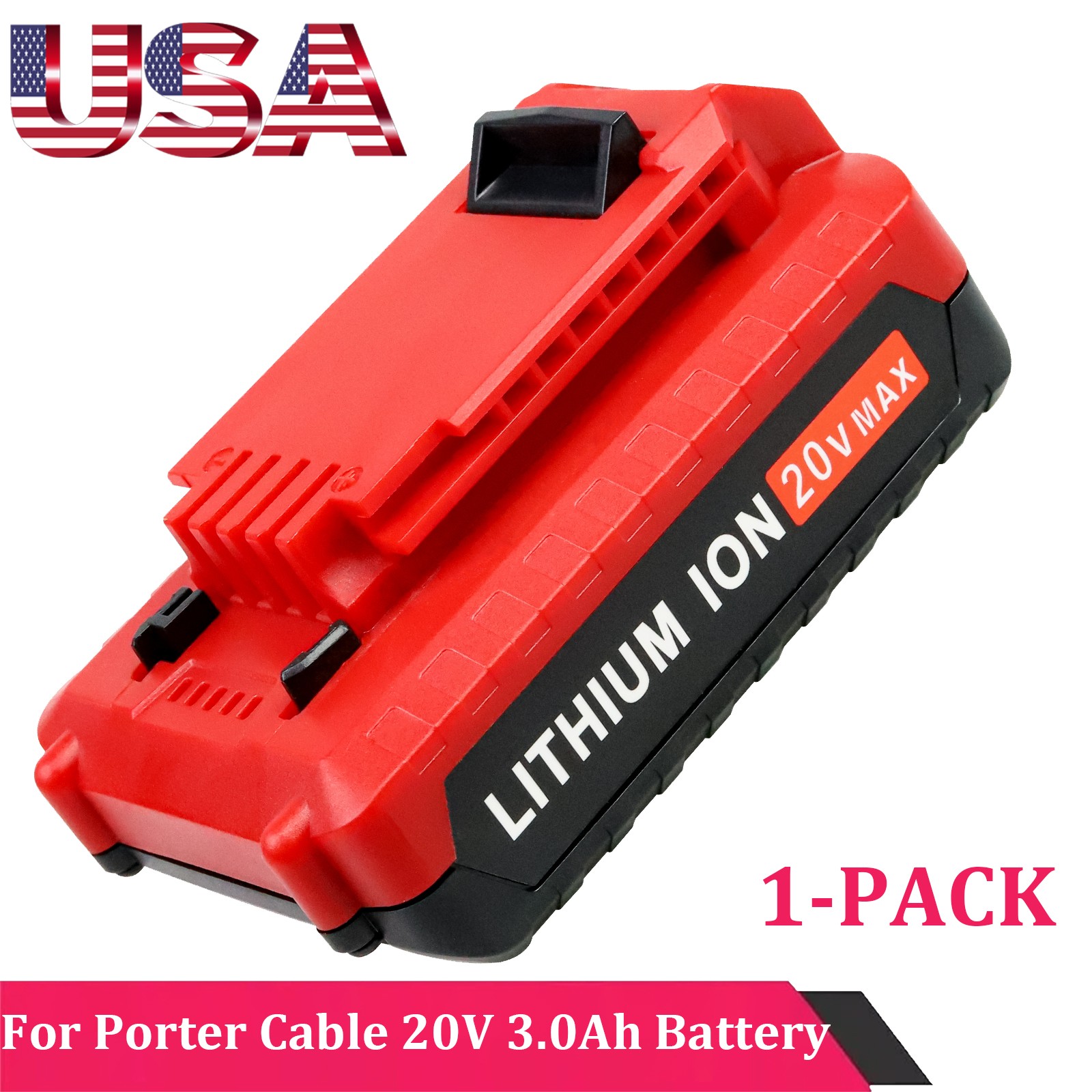 1-PACK 20V 3.0Ah For Porter Cable 20Volt MAX Lithium-Ion Battery PCC681L PCC685L
