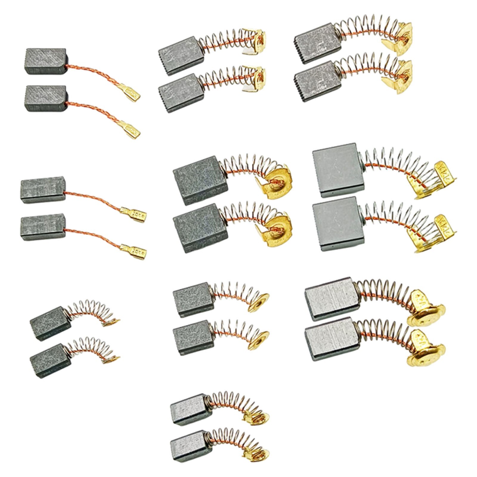 Essential Electric Motor Carbon Brushes for Power Tools (20Pcs 10 Sizes)