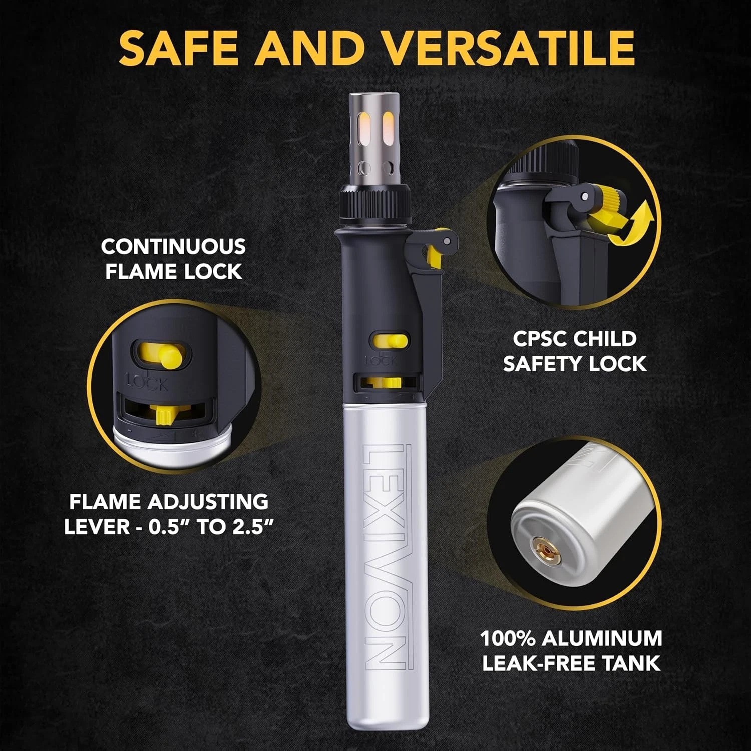 Compact Butane Torch Soldering Iron – 125W Equivalent with Safety Features
