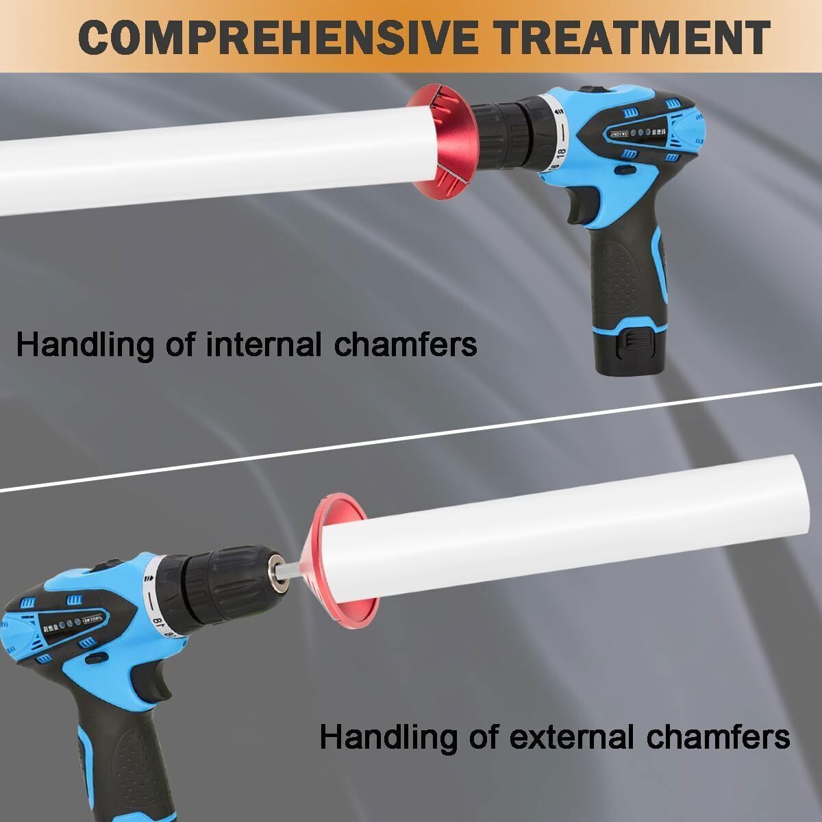 2 in 1 Inner-Outer PVC Deburring Tool PVC Chamfer Tool for PVC CPVC ABS PP PE