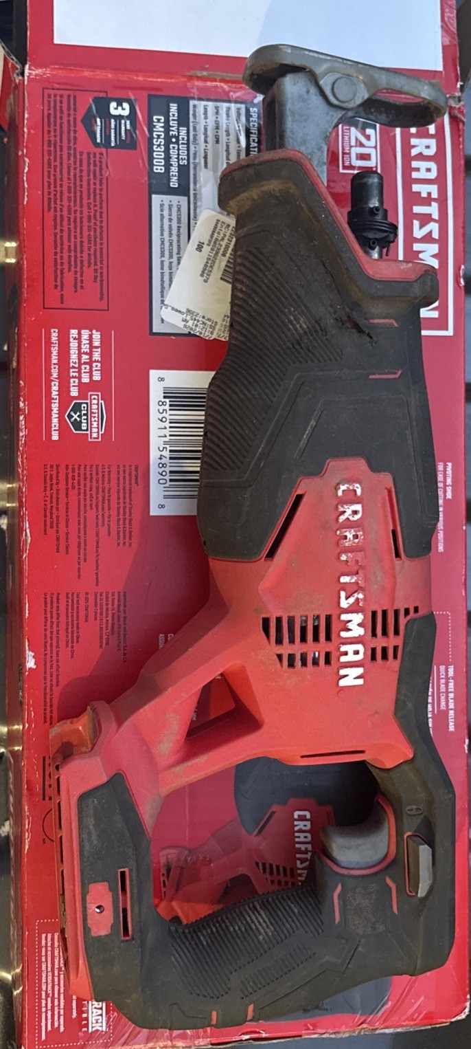 Craftsman V20 Lithium ion Cordless Reciprocating Saw (Tool Only) MISSING TIP