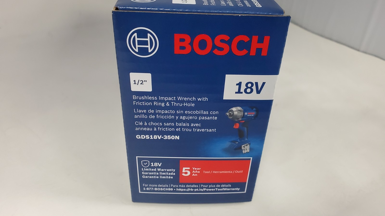 Bosch GDS18V-350N Brushless Impact Wrench With Friction Ring (Tool Only)