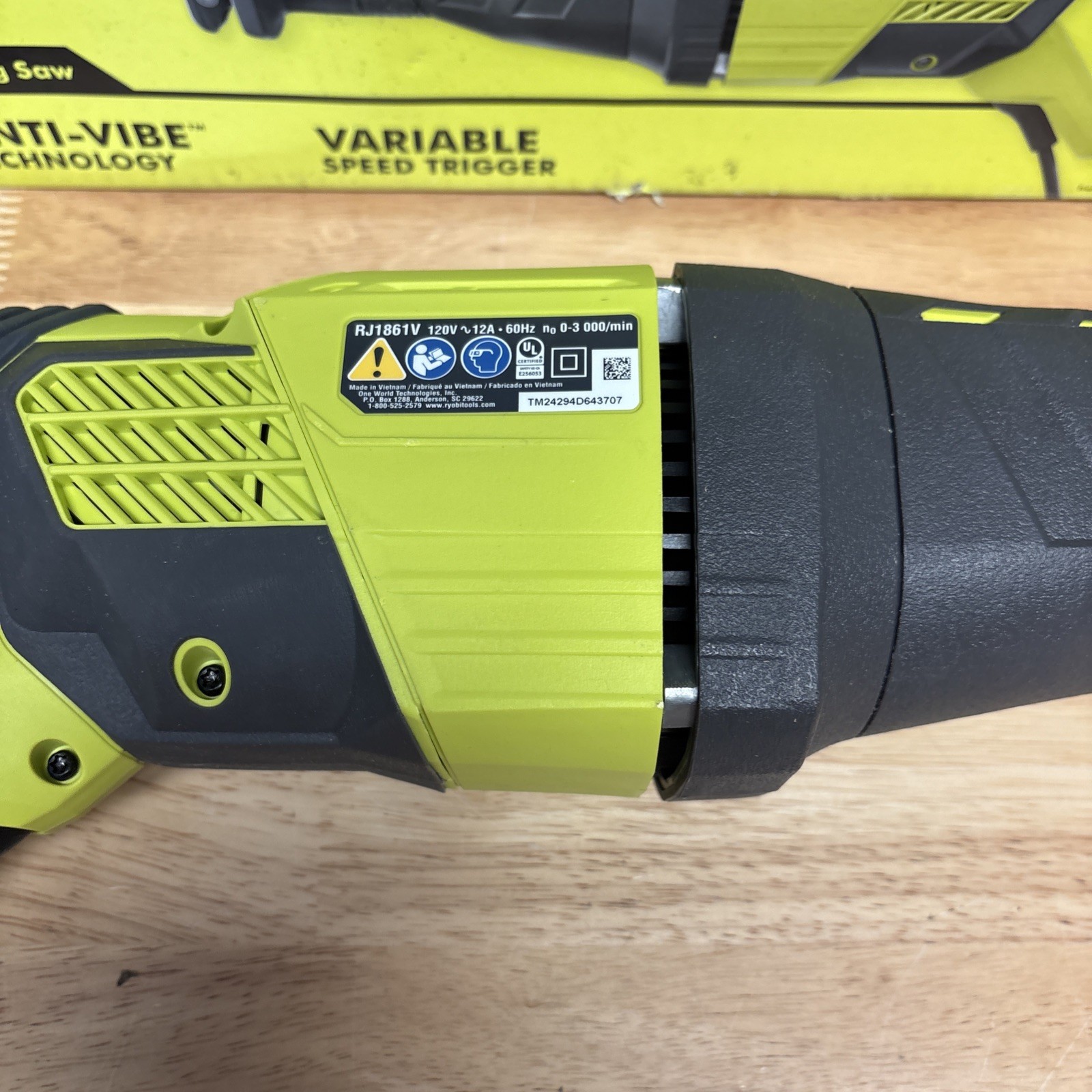 Ryobi RJ186V Reciprocating Saw