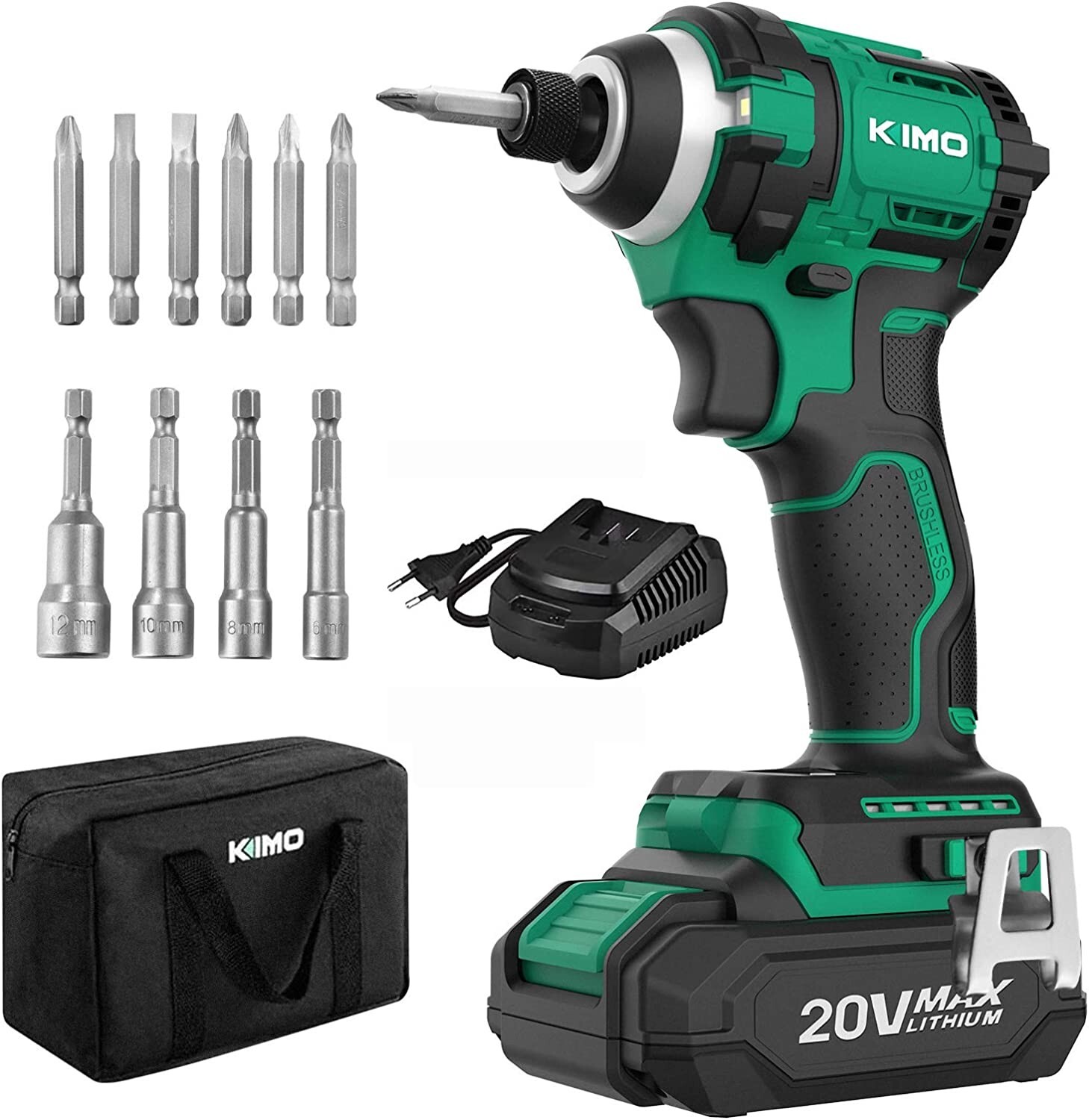 KIMO cordless impact driver 20V maximum torque 200Nm rechargeable QM-3602B Japan
