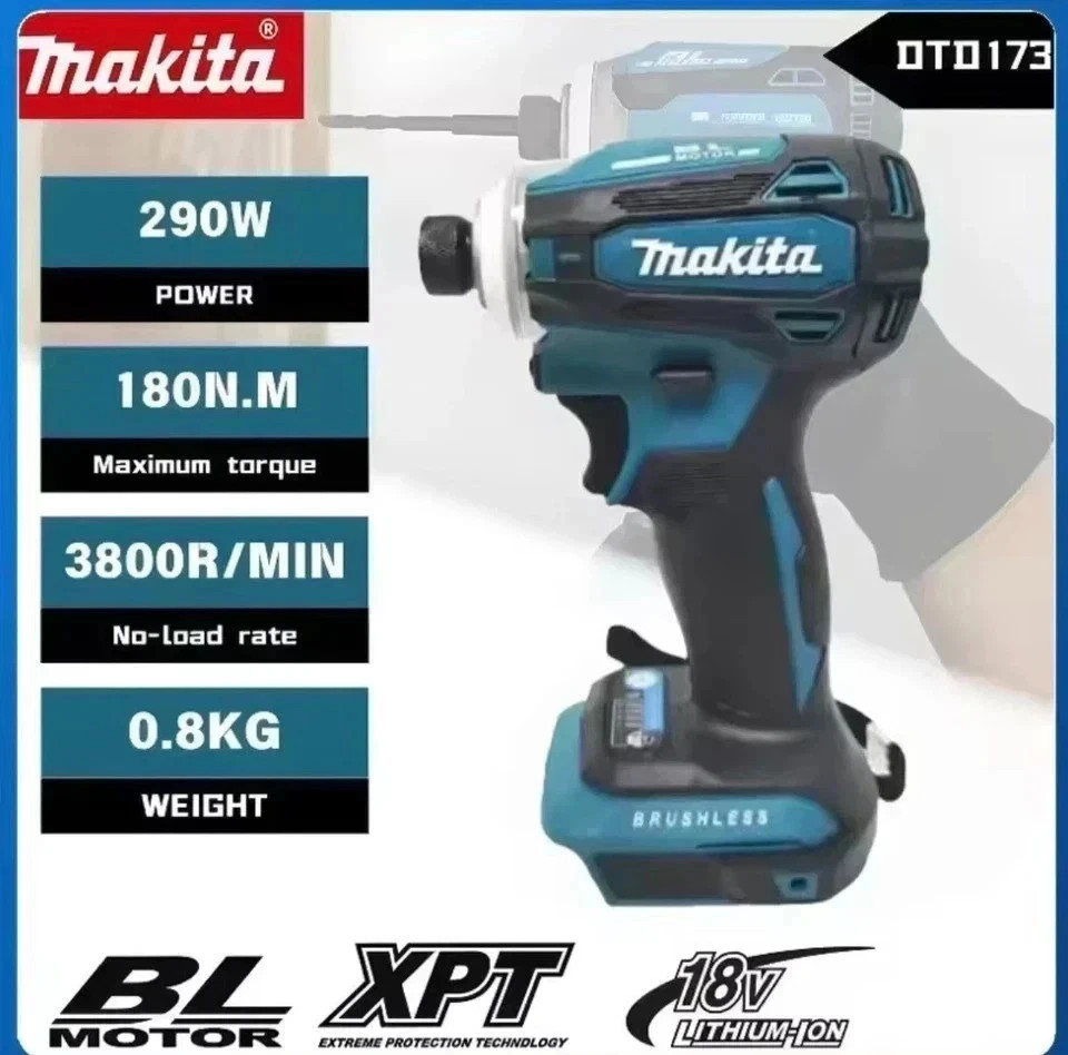 Makita DTD173 18V Brushless Cordless Impact Driver 180Nm
