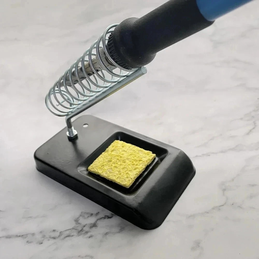 Portable Soldering Iron Stand Holder with Cleaning Sponge Metal Welding Base