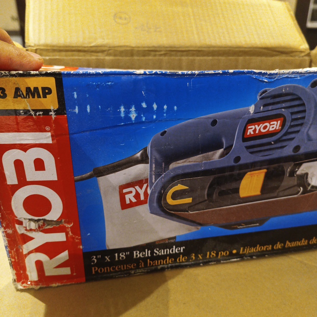 Ryobi BE318-2 Belt Sander 3&Prime; x 18&Prime; Dust Bag Corded Handheld Power Tool NEW