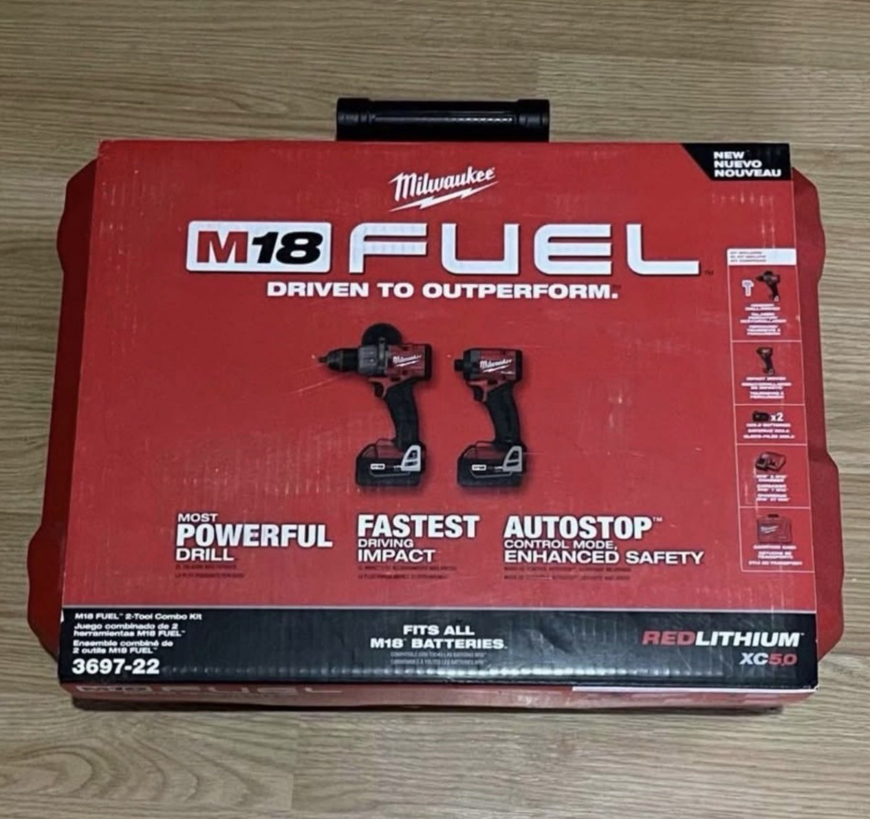 Milwaukee M18 FUEL 3697-22 2-Tool Kit Drill/Driver + Impact, 18V Brushless