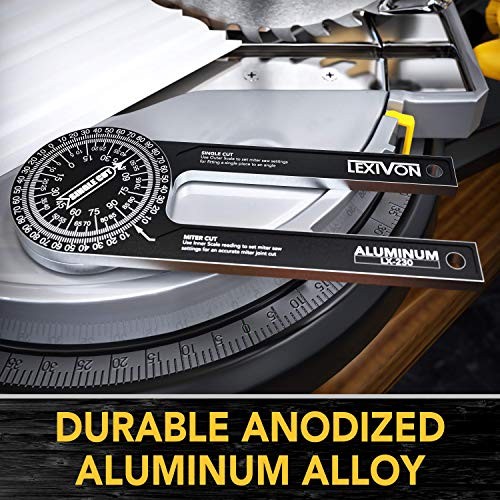 Aluminum | 7-Inch Rust Proof Angle Finder 7 Inch Miter Saw Protractor