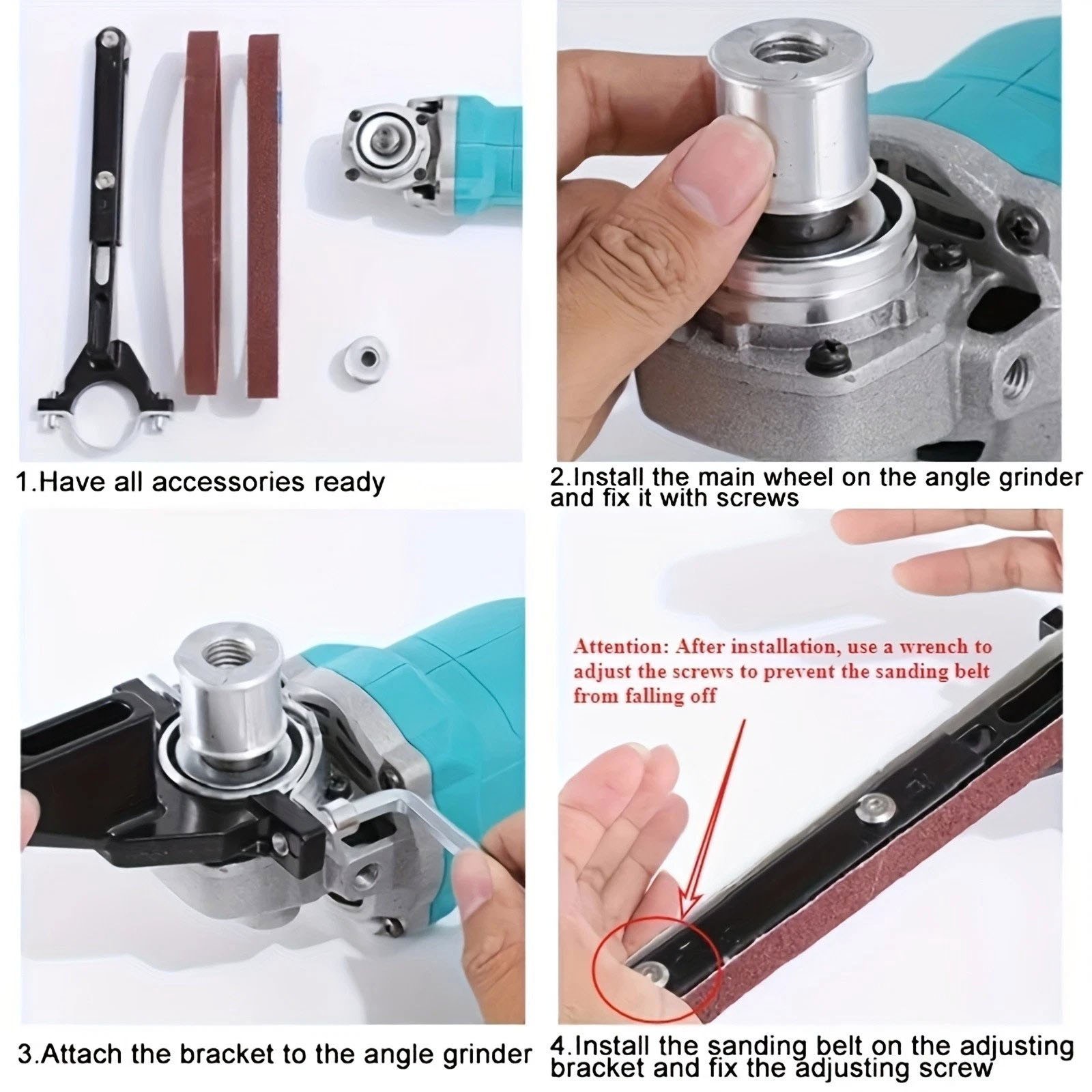 Angle Grinder to Belt Sander Mount System For Metal Wood Sanding Rust Removal