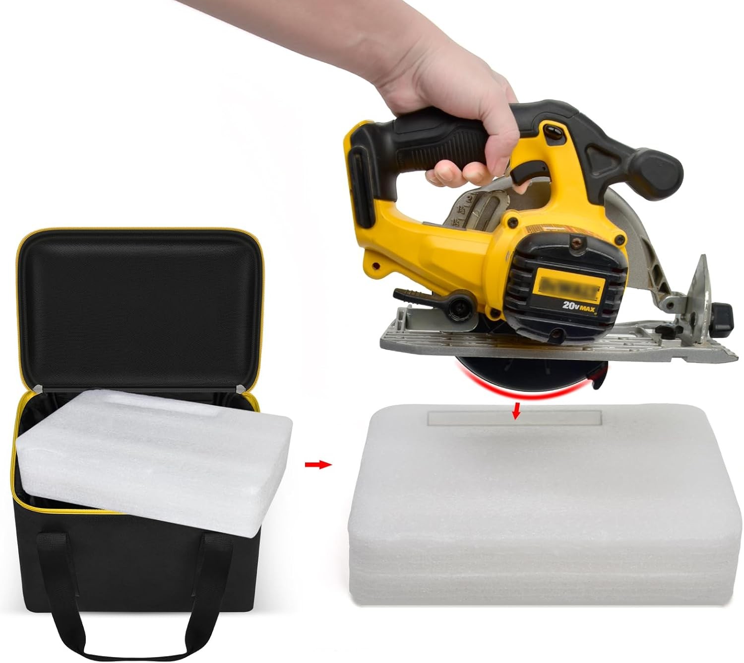 Universal Tool Bag for DEWALT 20V MAX Circular Saw DCS391B/DCS565B, for Makita X