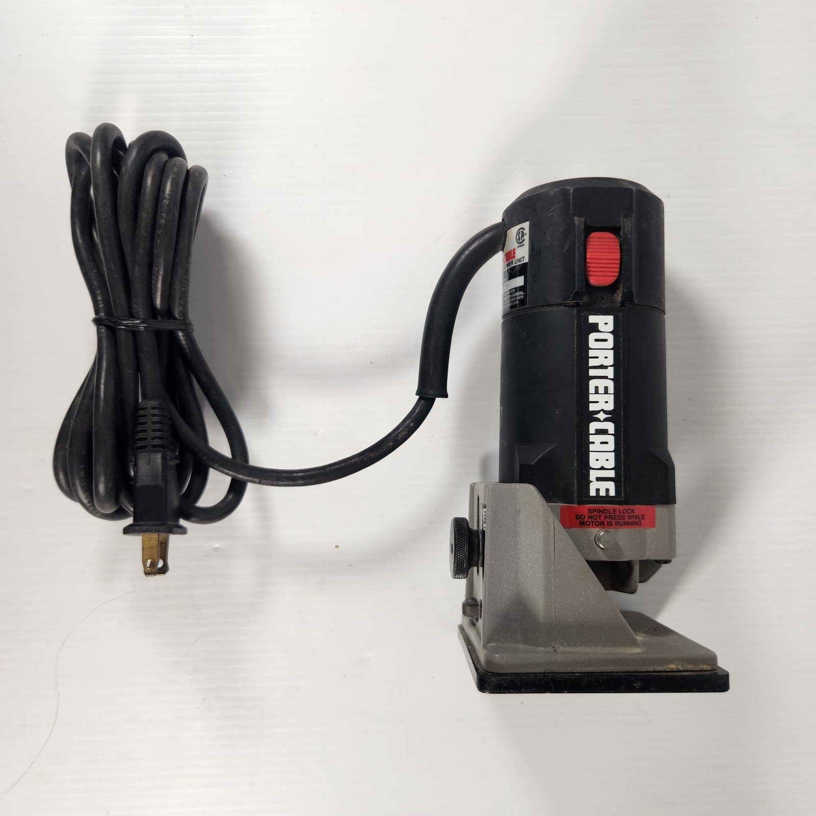 Porter-Cable Corded Laminate Trim Router Trimmer w Base Spindle Lock Made USA