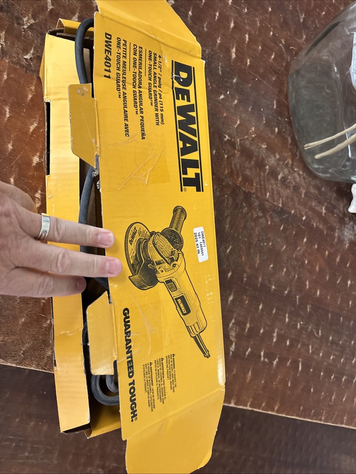 DEWALT 7 Amp 4.5 in. Small Corded Angle Grinder with 1-Touch Guard