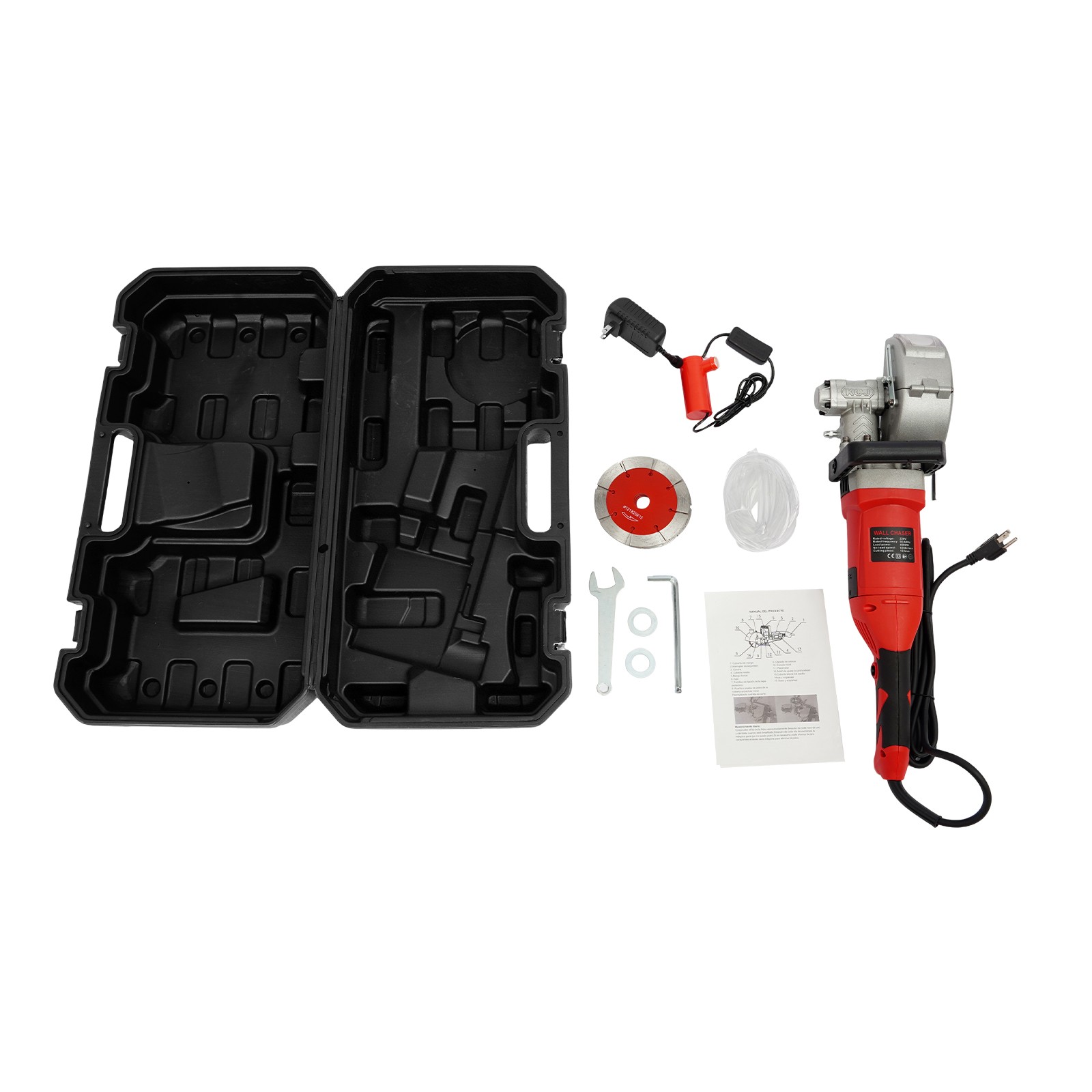 121mm Electric Wall Groove Cutter Concrete Wall Grooving Chaser w/5 Saw Blade
