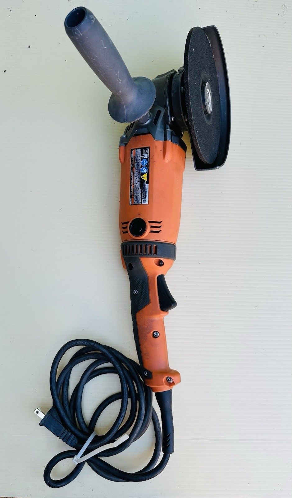 Ridgid 120V Corded Electric 7&Prime; Twist Handle Heavy Duty Angle Grinder 15A