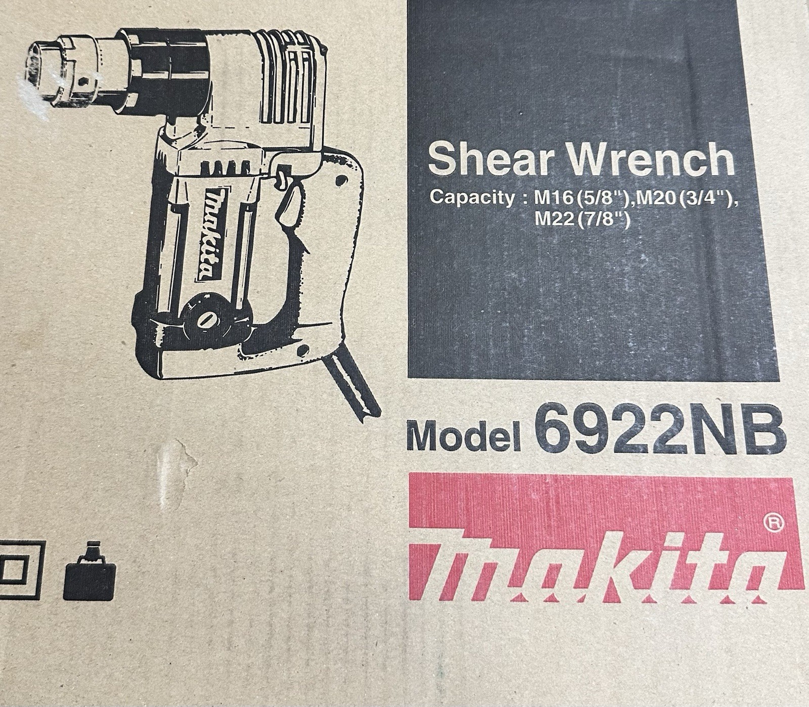 Makita 6922NB 120V 18-RPM 3/4-Inch Lightweight Compact Corded Shear Wrench