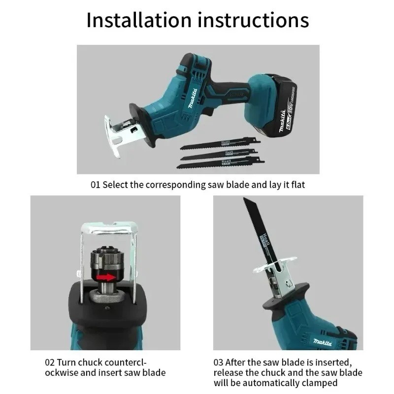 Makita ML-505 18V Brushless Cordless Reciprocating Saw Electric Power Tool Porta