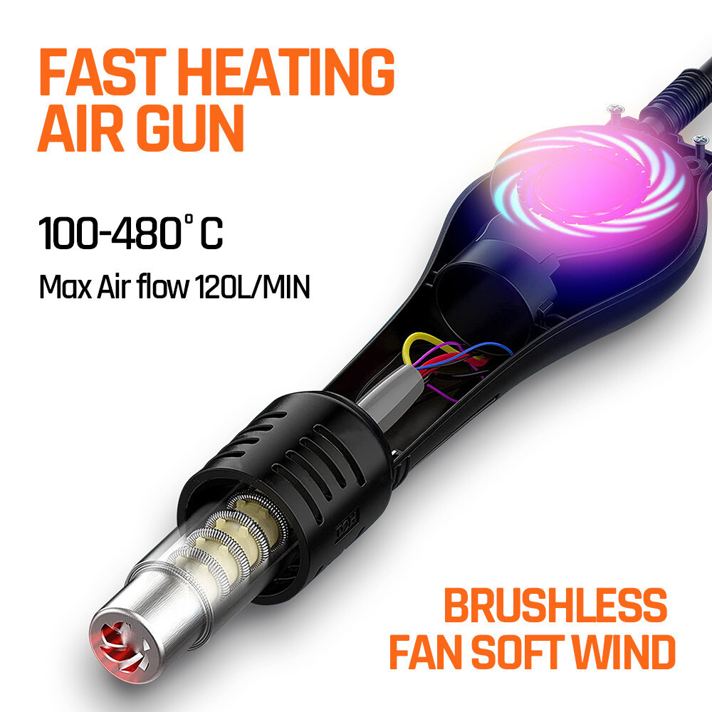 780W 2 in 1 Soldering Station Hot Air Gun & Soldering Iron Welding Tool Kit