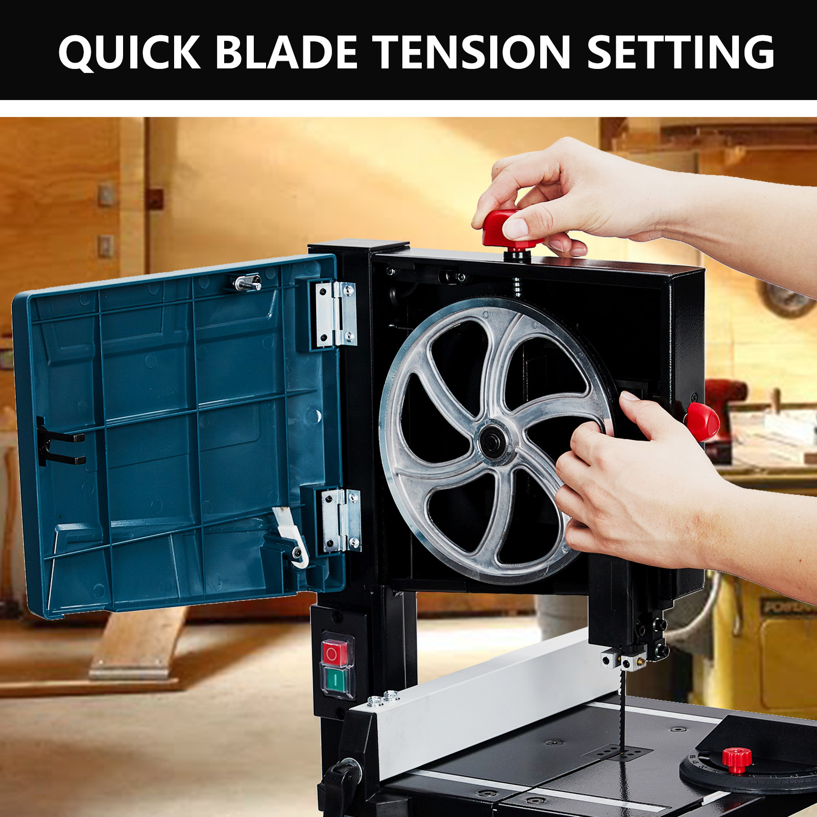 8 » Band Saw 350W Pure Copper Motor Multi-angle Cutting Portable Bandsaw Stand