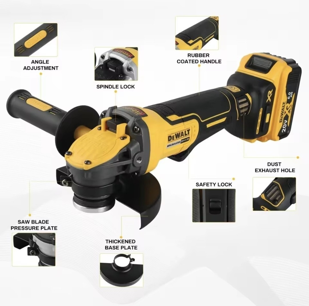 DeWalt DCG416B 20V MAX XR Cordless Brushless 4.5&Prime; – 5&Prime; Angle Grinder Bare Tool