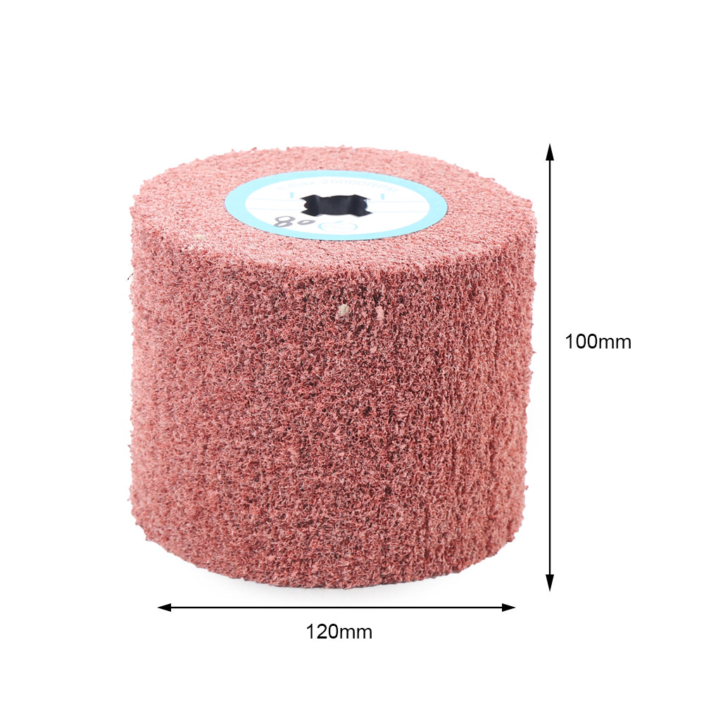 7 Pcs Wire Drawing Wheel 60#-600# Grit Drum Burnishing Polishing Buffer Wheel