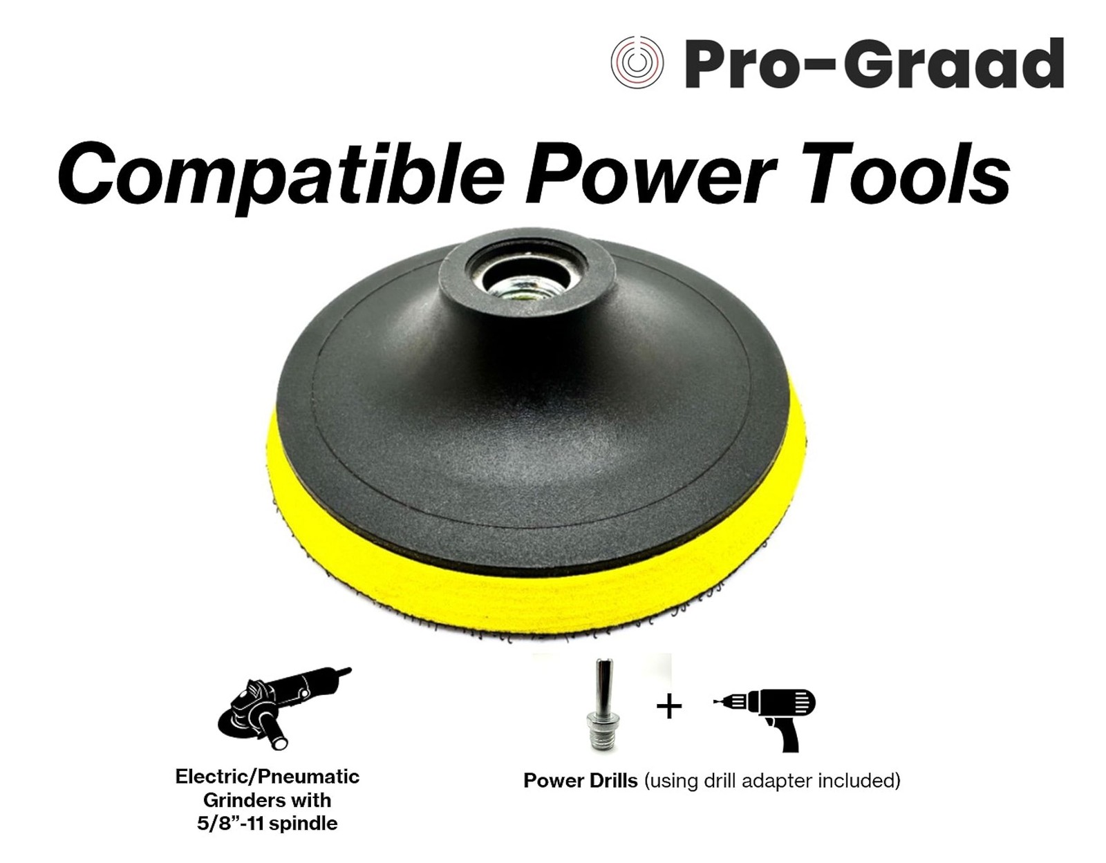 6&Prime; Hook and Loop Backing Plate for Wool Polishing Pads, Angle Grinder/Drill