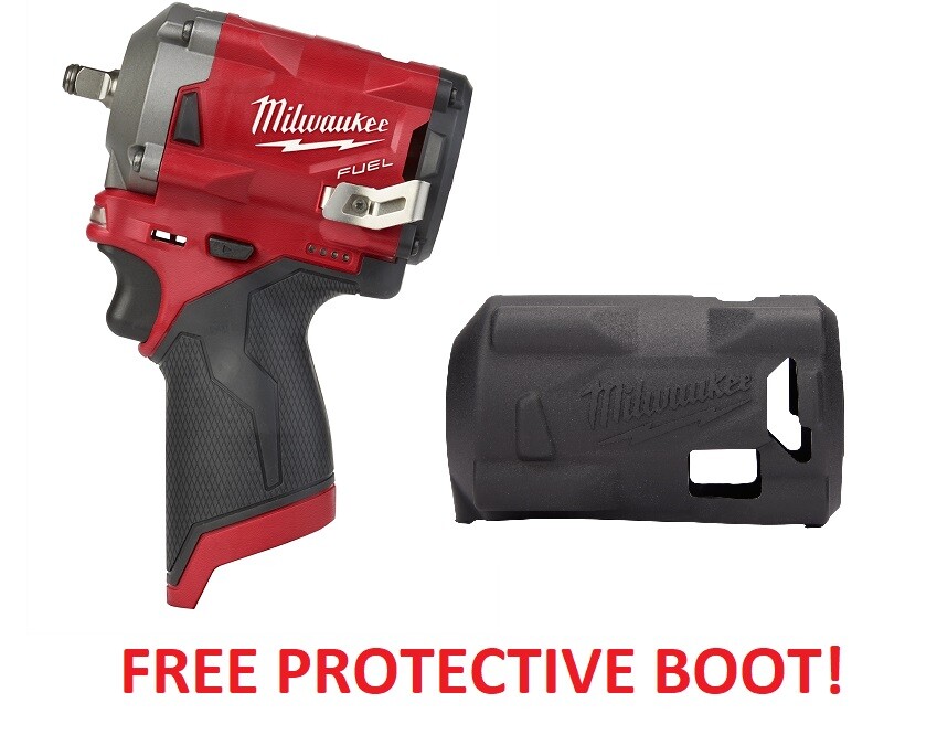 Milwaukee 2554-20 M12 FUEL Compact Stubby 3/8&Prime; Drive Impact Wrench Bare Tool