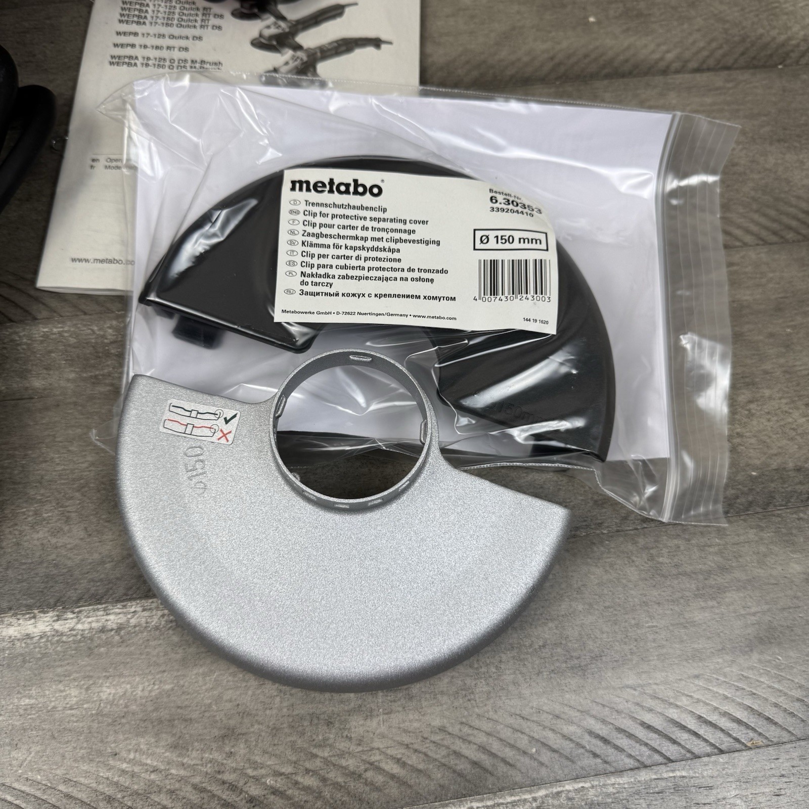 METABO Angle Grinder 14.5 A,9,600RPM Max. Speed Paddle 6” Wheel Dia 419J86