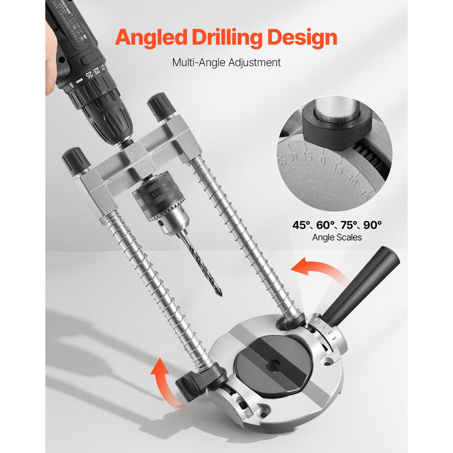 Drill Guide Multi-Angle Press Portable Precision Drilling Guide Jig Attachment