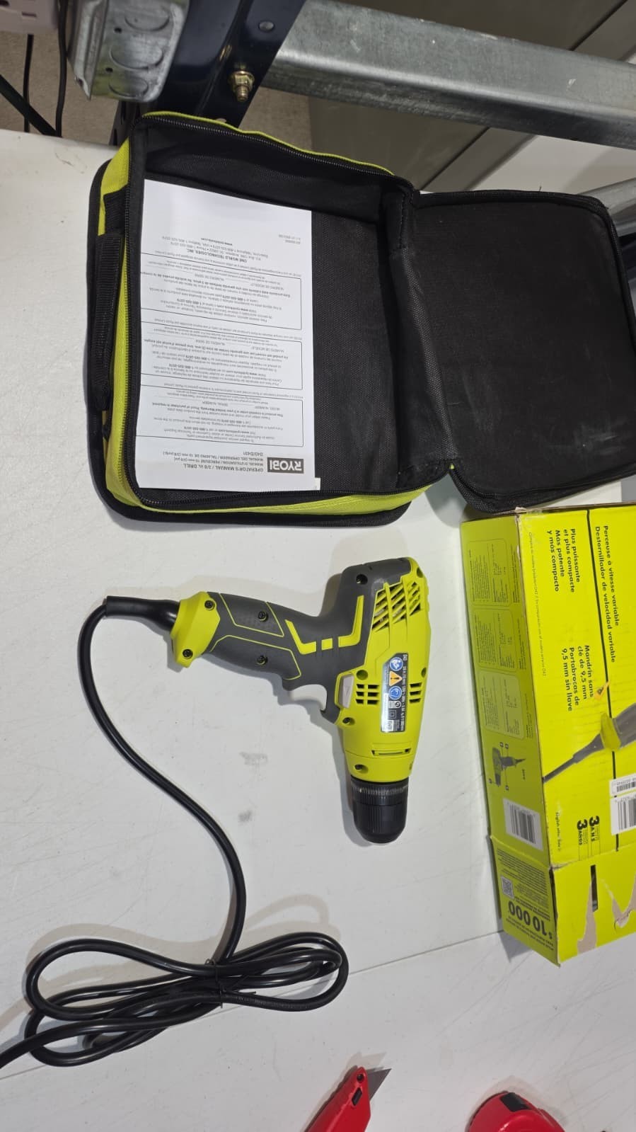 Ryobi D43K 5.5-Amp 3/8 in. Variable Speed Corded Electric Drill WITH CASE