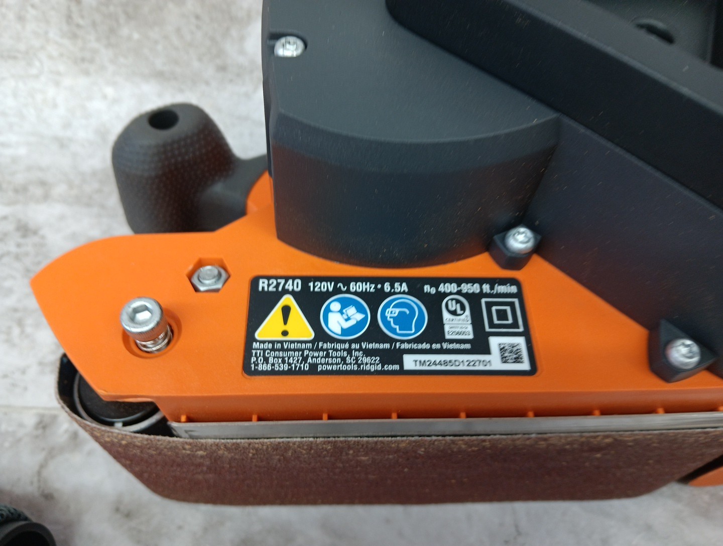 RIDGID 28533 Heavy Duty Variable Speed Belt Sander