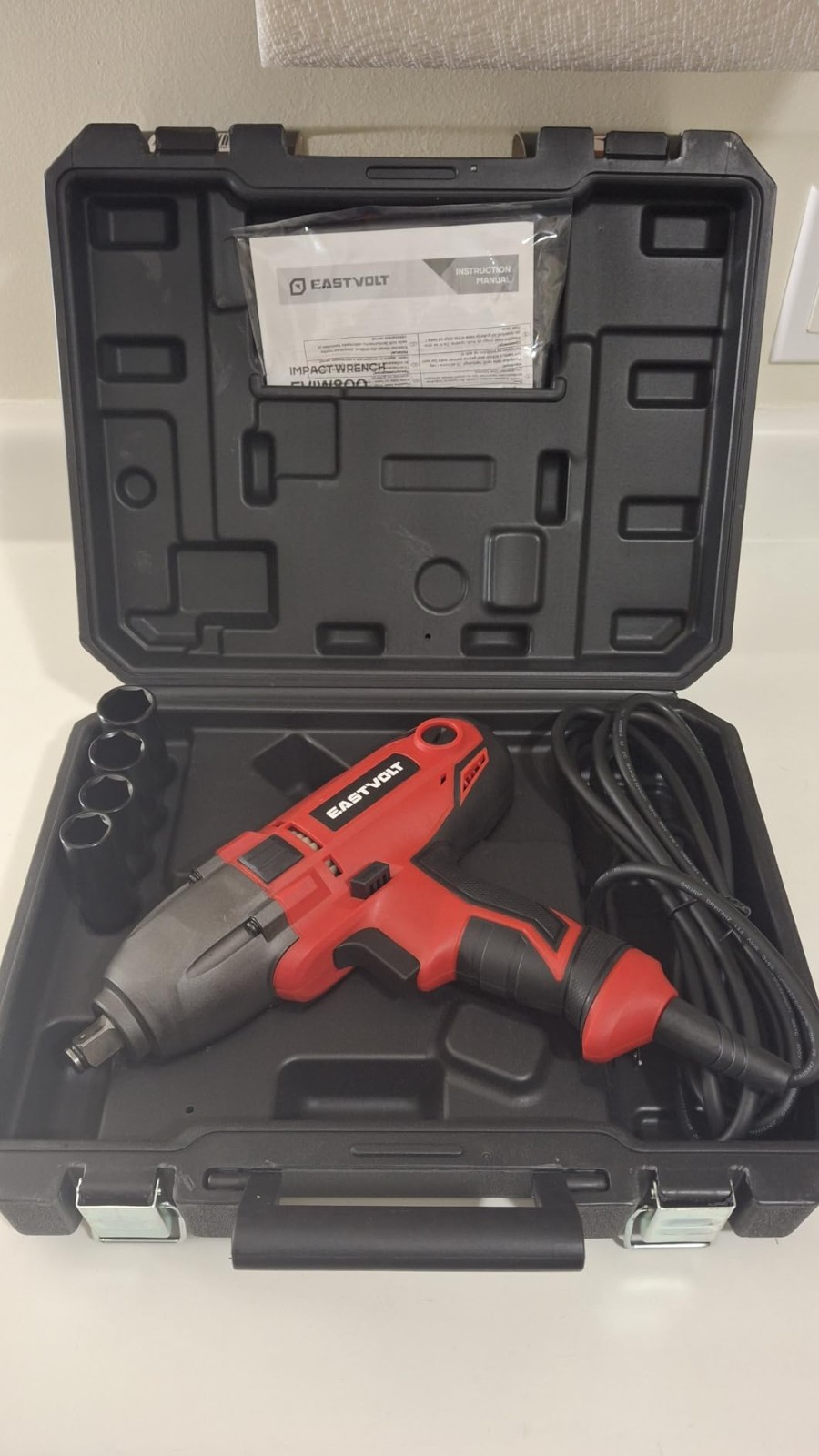 800W Electric Impact Wrench – 450 Ft-lbs Torque, 3400 RPM for Heavy-Duty Tasks