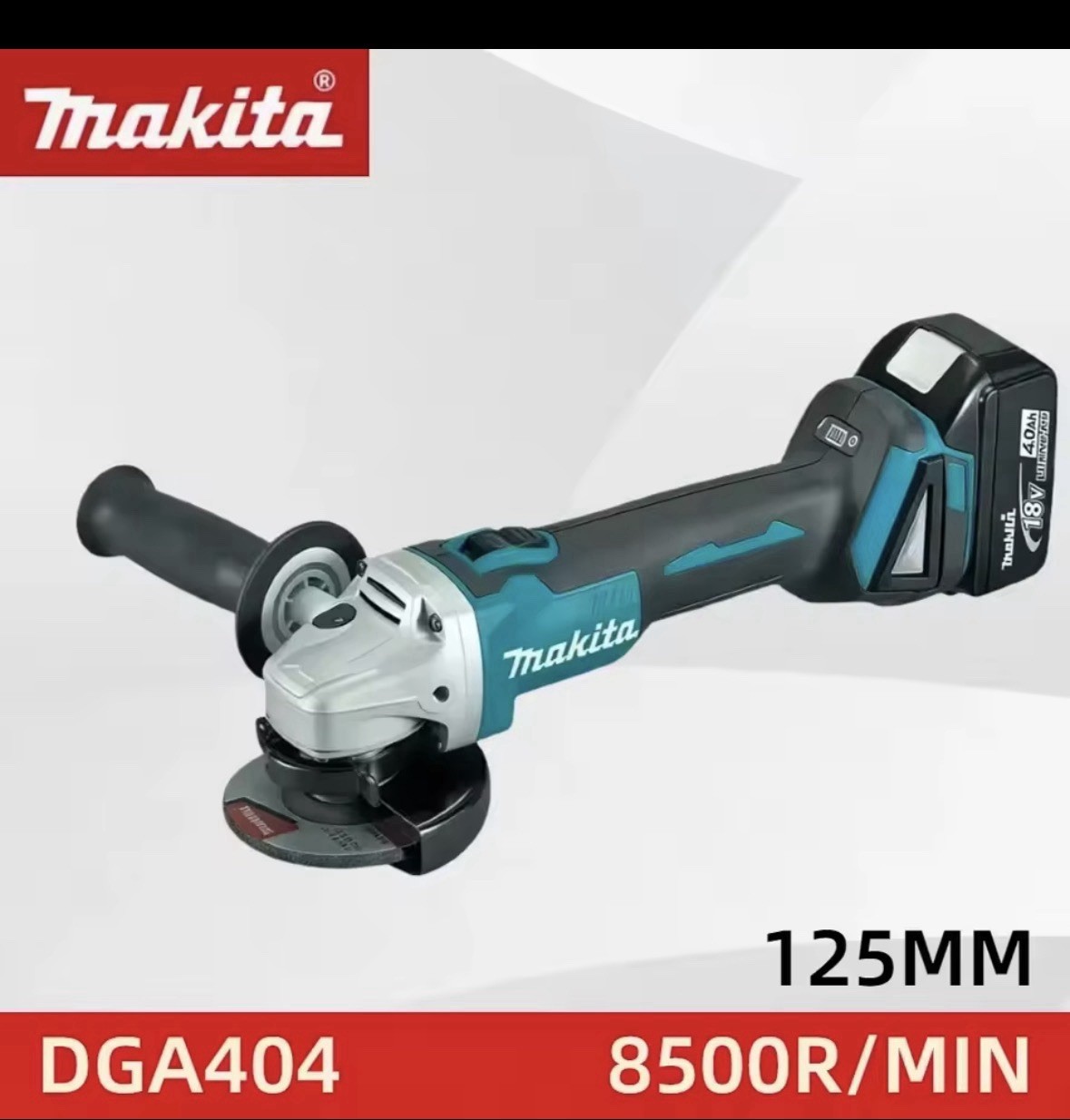 🔥Makita 18V 125mm DGA404 Brushless Lithium Electric Cutting Angle Grinder