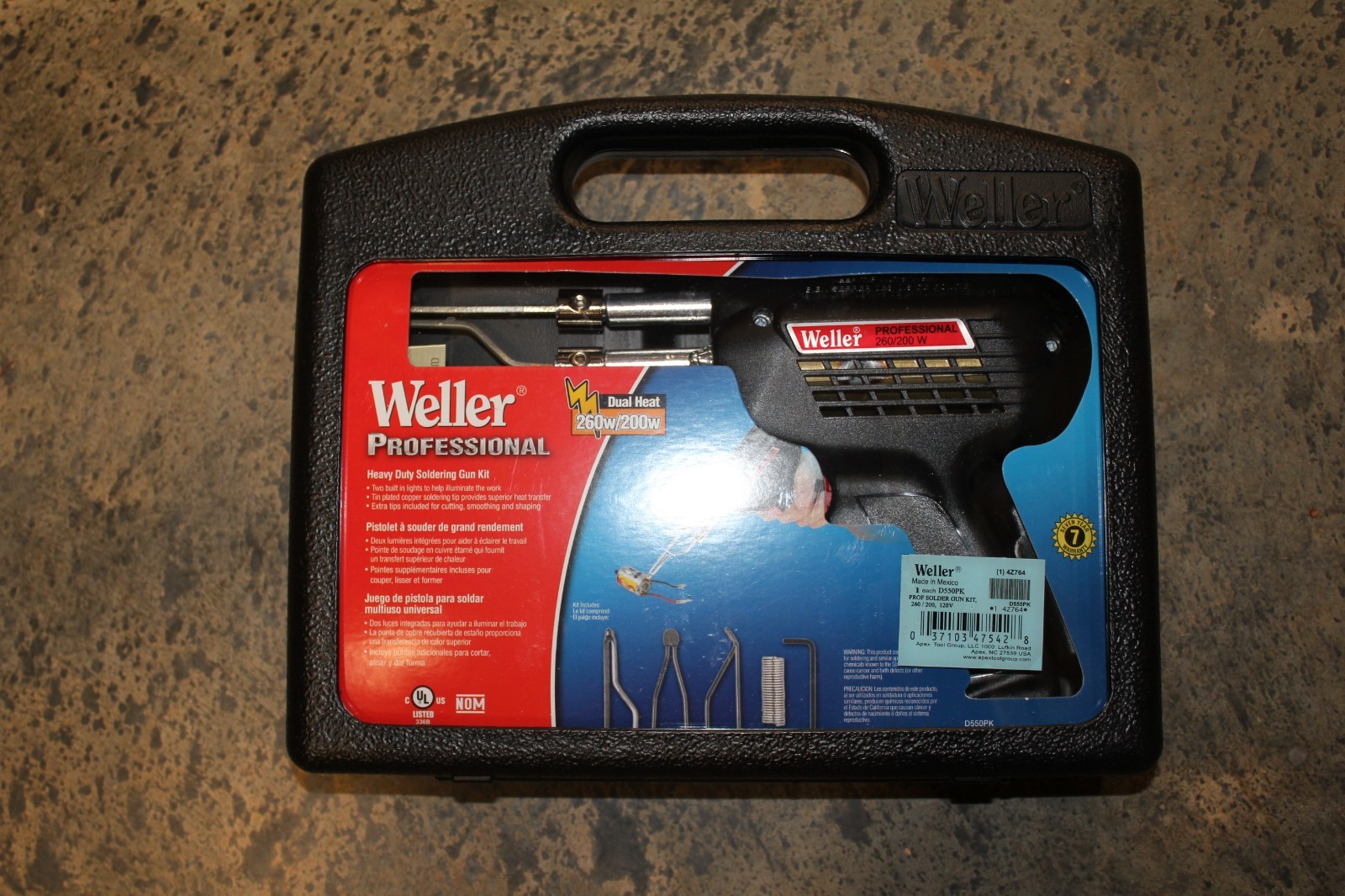 Weller 260 Watt & 200W Professional Soldering Gun Kit, D550PK