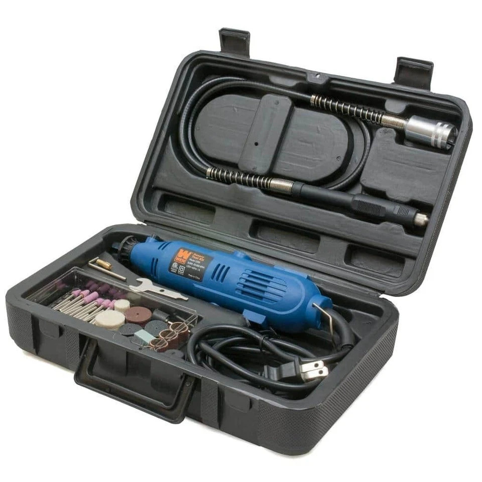 WEN Variable Speed Rotary Tool Kit Dremel Rotary Grinder Cutter with Flex Shaft