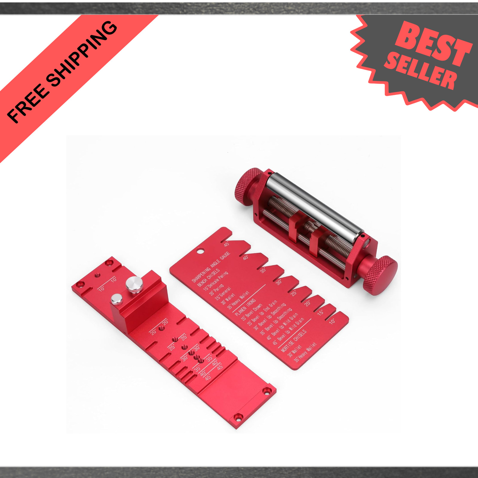 Chisel Sharpening Jig Honing Guide for Woodworking Blades Angle Fixture and