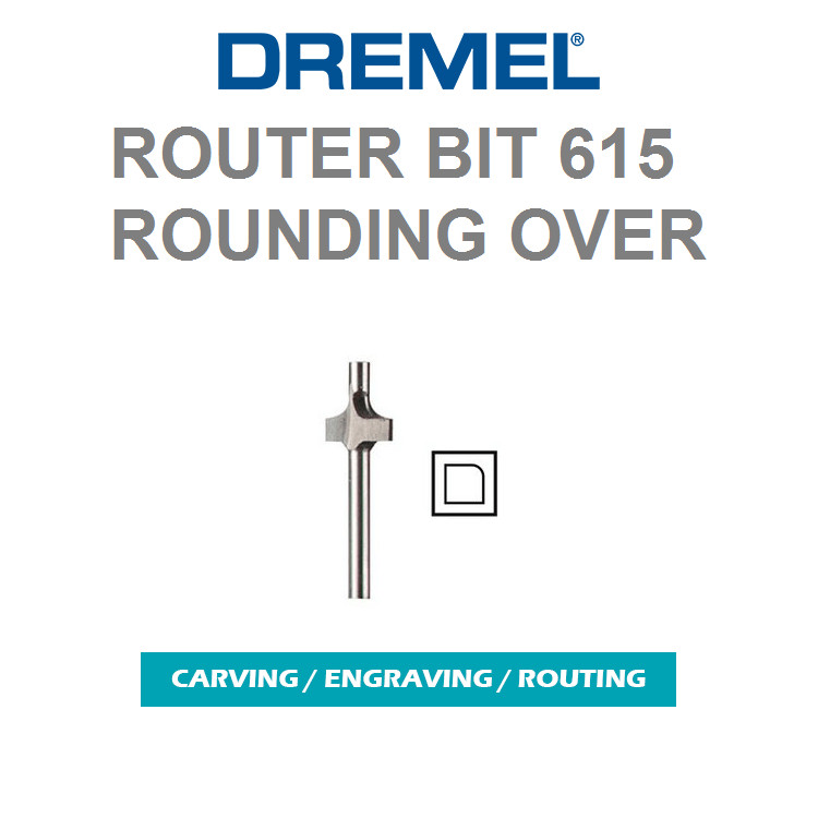 NEW DREMEL 615 PILOTED ROUNDING, ROUND OVER ROUTER BIT 1/8&Prime; SHANK