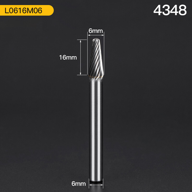 Tungsten Carbide Rotary Burr Bit 6mm Shank Cutting Carving Burrs for Dremel Tool