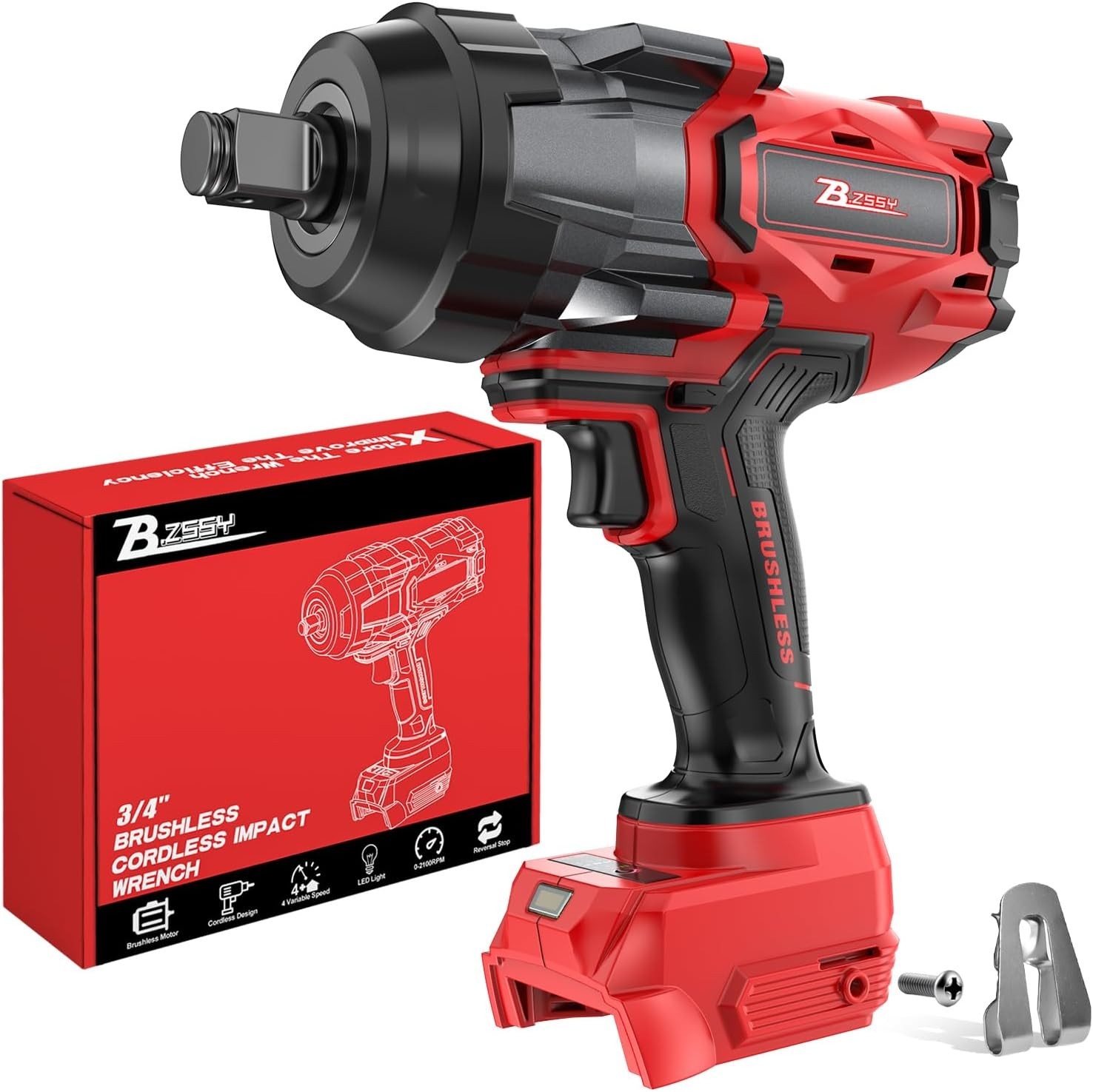 Cordless Impact Wrench Compatible with Milwaukee 18V Battery, 3/4 » 2000FT-LBS 2