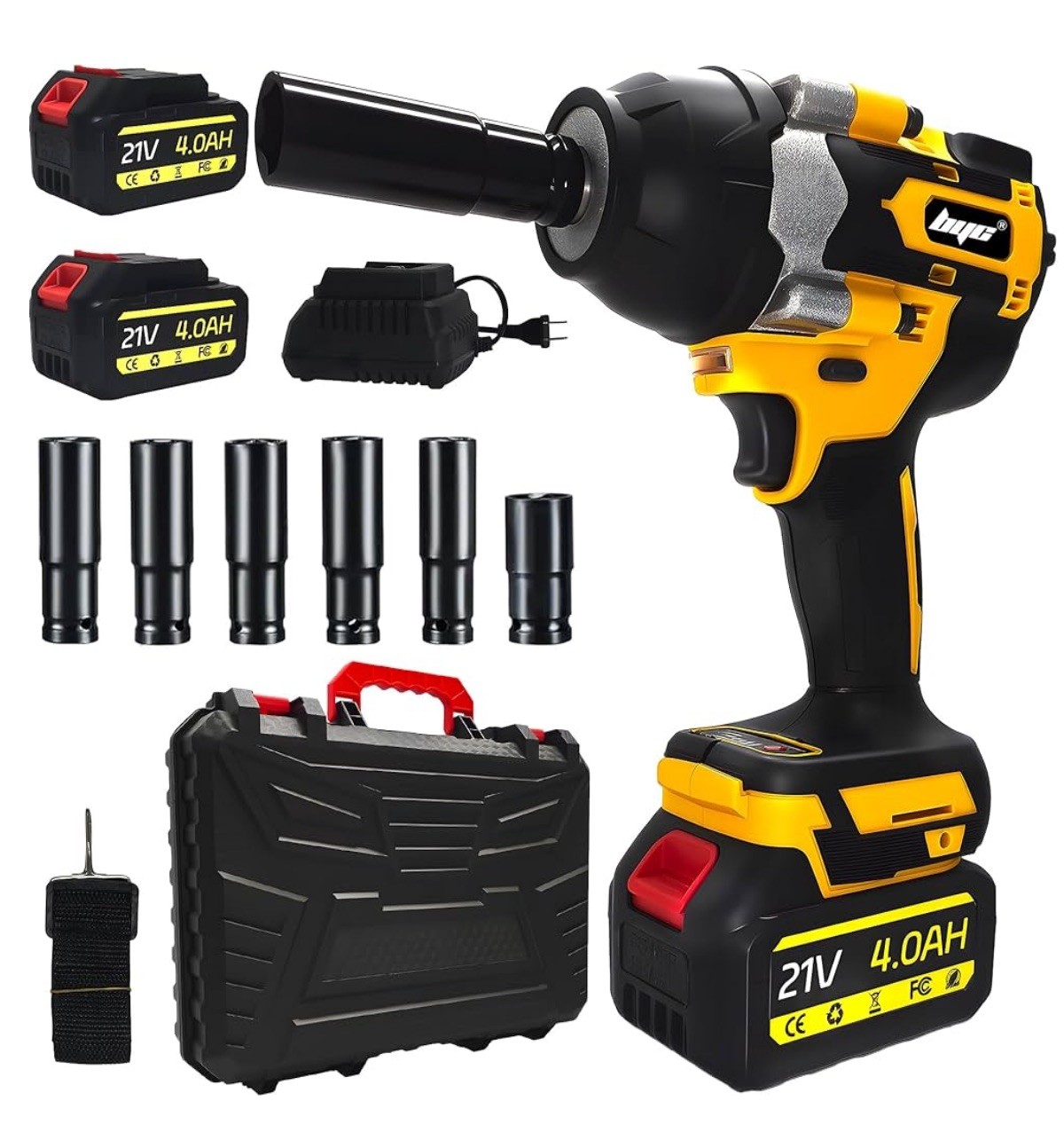 Cordless 1/2 Inch Impact Wrench,1000 N.m(740 Ft-lbs) Brushless High Torque El…