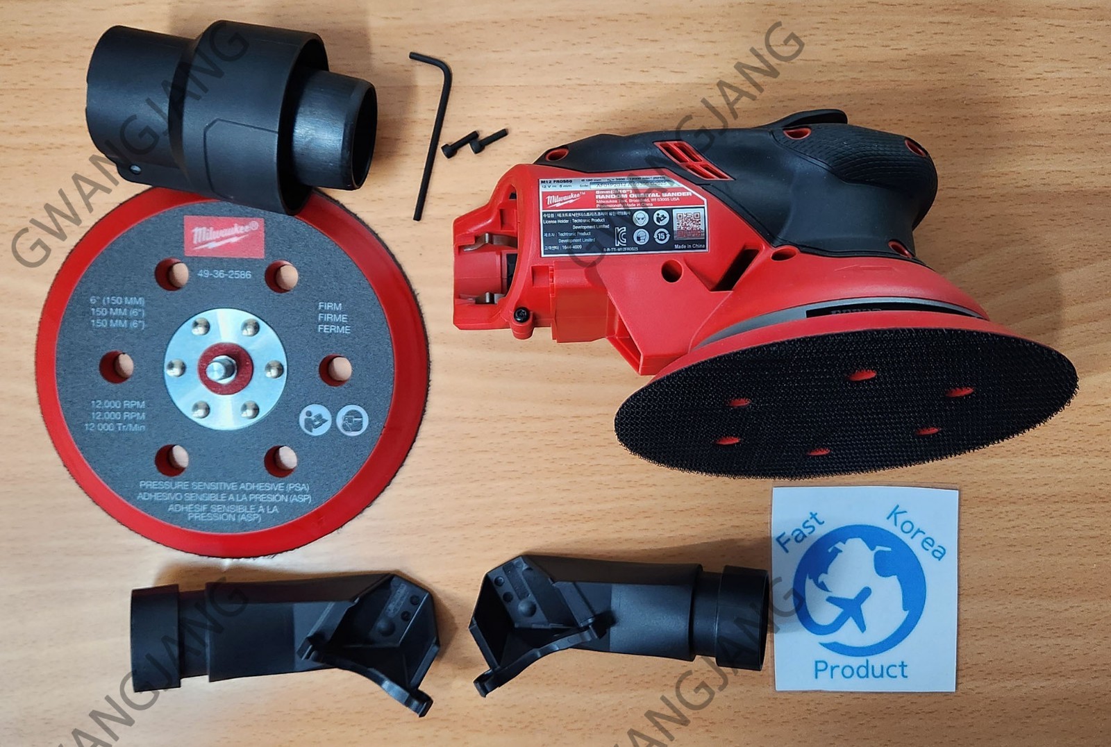 New Milwaukee M12 FROS50-0 150mm 6&Prime; Sander 5.0mm Orbit DIY Easy Hand New