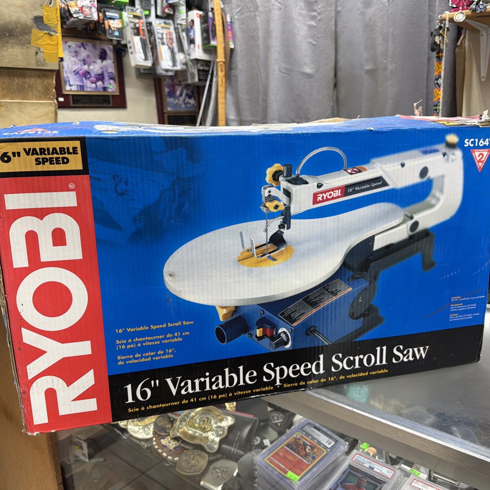 Ryobi 16 in Variable Speed Scroll Saw Corded 1.2 Amp Tilting Cut Table SC164VS