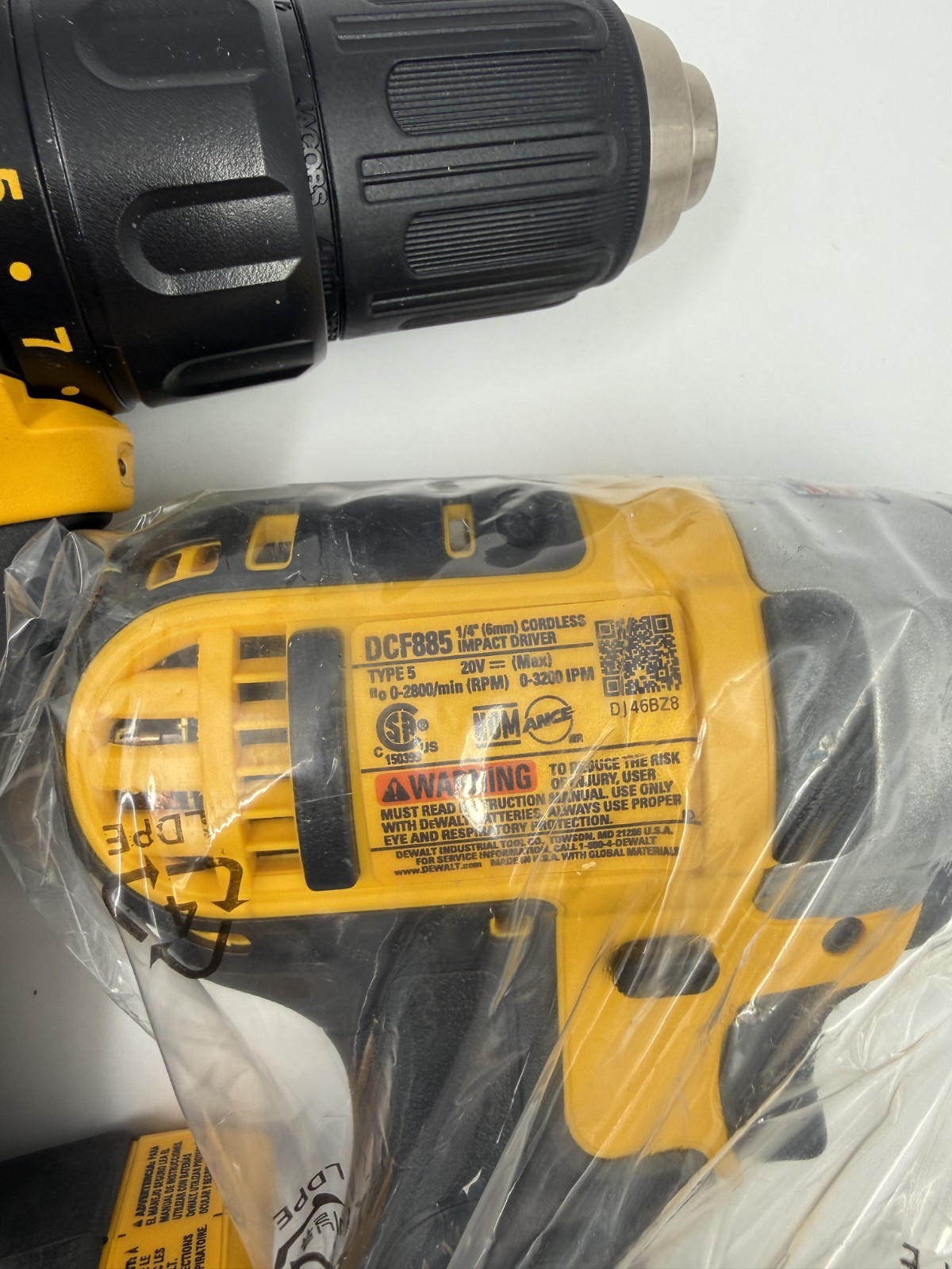 Dewalt 20V 1/4&Prime; 1/2&Prime; DCD780 DCF885 2-Drill Combo Kit *NEW*